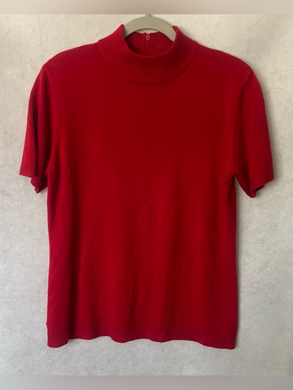Covington Short Sleeve Mock Neck Knit Sweater Top